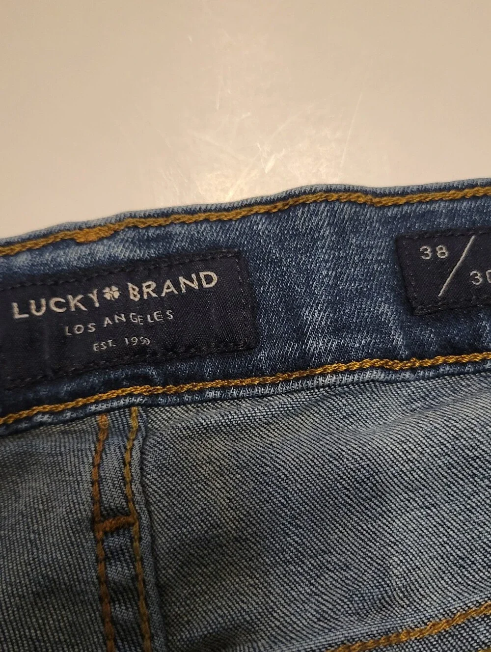 Lucky Brand 412 Athletic Slim Jeans Mens 38x30 *38x28* Blue Dark Wash Mid Rise